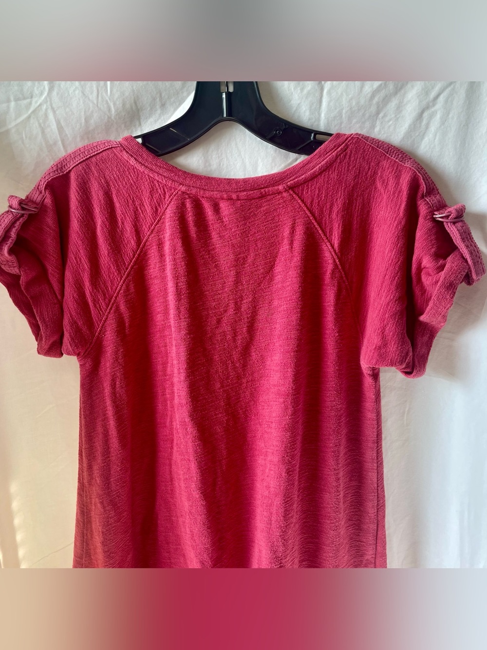 Anthropologie Red Short Sleeve Tiered Dress - Picture 4 of 7